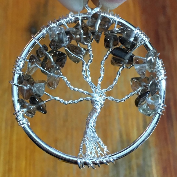 Smoky Quartz Tree of Life Pendant - Picture 2 of 8